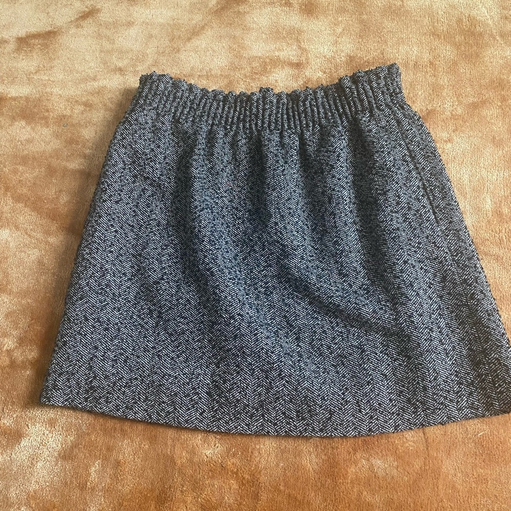 J.Crew city skirt in black and white tweed